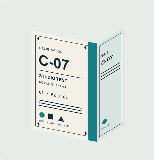 The two artwork files mapped to the carton faces without the foreground strip.